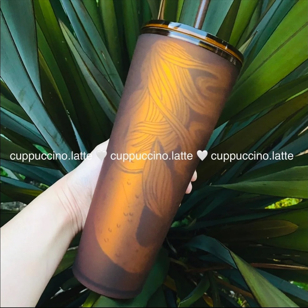 🤎NEW SET🤎Starbucks Pike Place Original Logo & Amber Siren Soft Touch Cups - Picture 4 of 16
